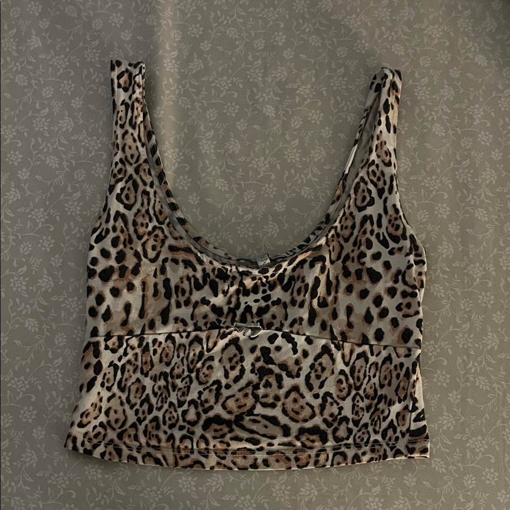 Charlotte Russe Leopard Print Tank Top